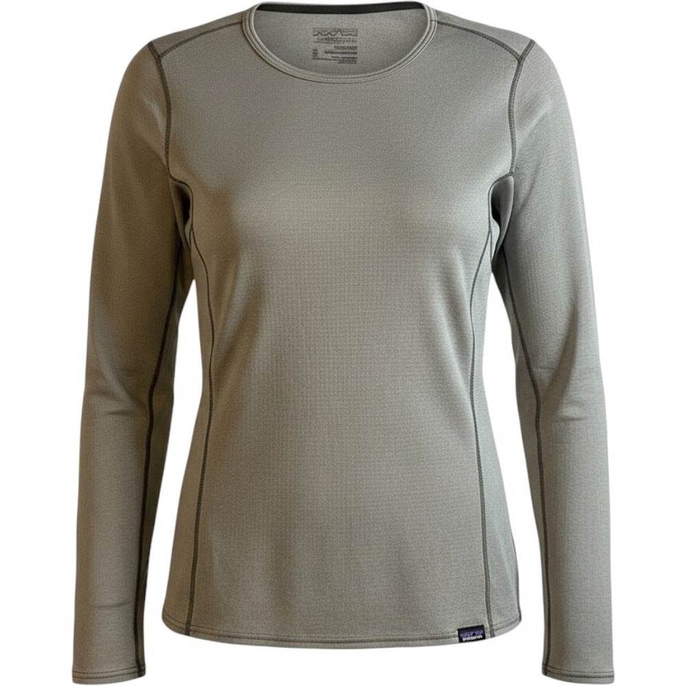 Patagonia Women's Medium Gray Long Sleeves Athletic Shirt Base Layer Thumb Loops
